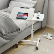 Overbed Table, Rolling Cart Tilting Sofa Laptop Stands, Medical Overbed Tables Hospital Tray with 0-90 Degrees Adjustable Surface for Living Room Bedroom Home Office